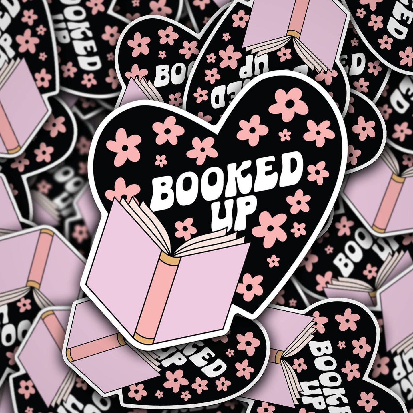 Vinyl Decal Booked Up Heart