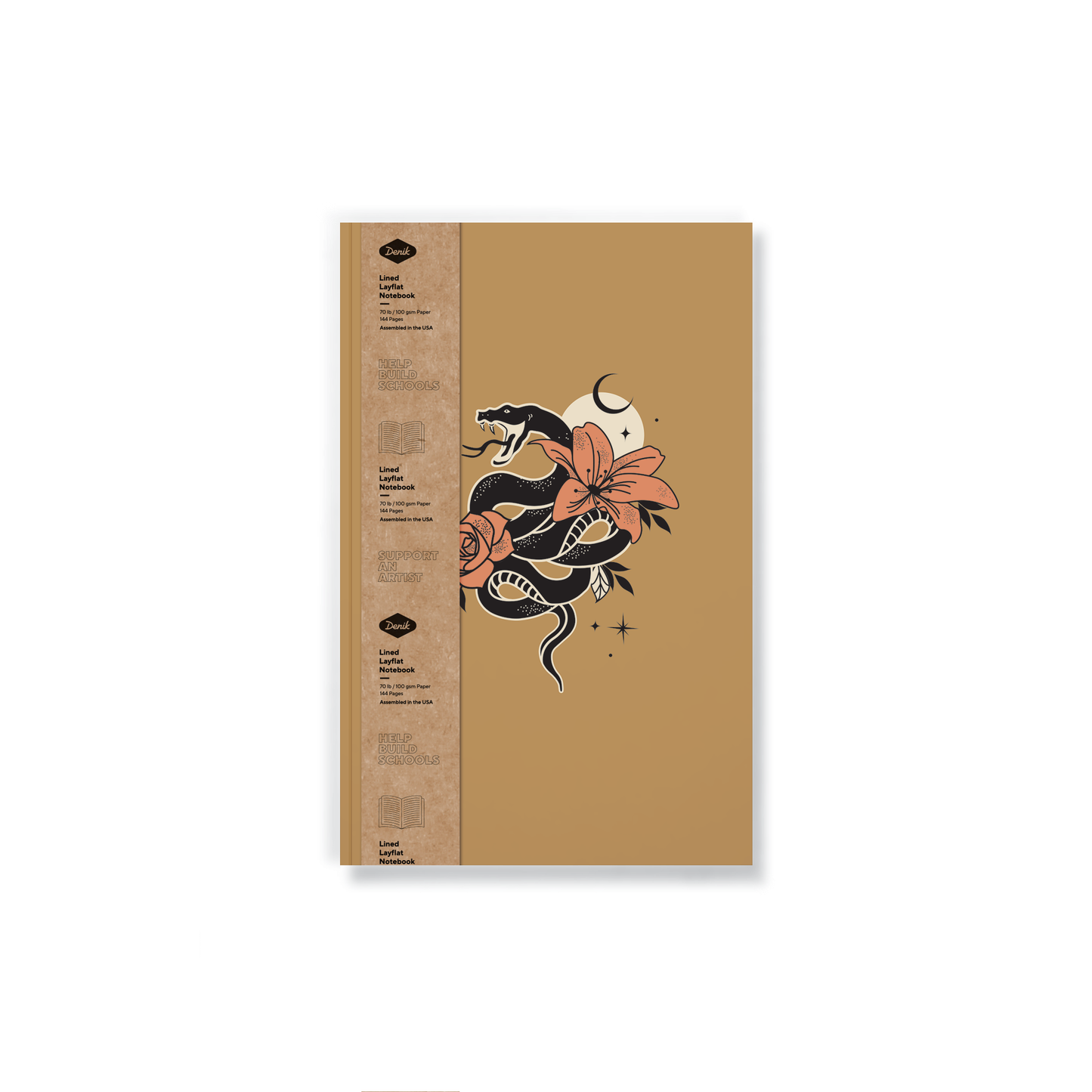 Snake in the Flowers Layflat Notebook