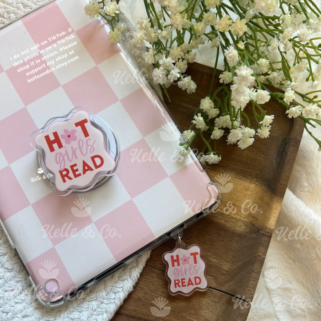 Kindle Grip - Pink Hot Girls Read