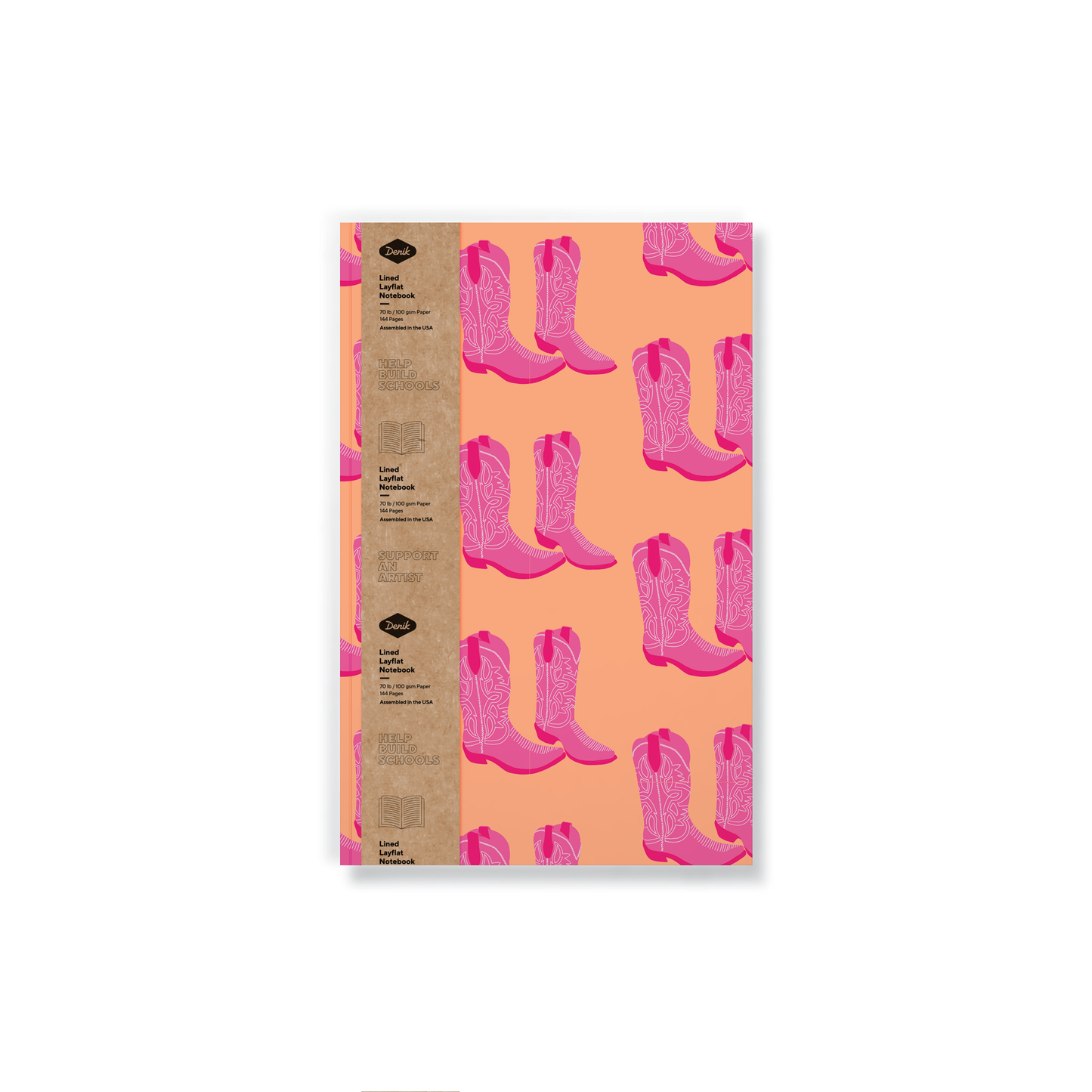 Cowgirl Boot Classic Layflat Journal Notebook