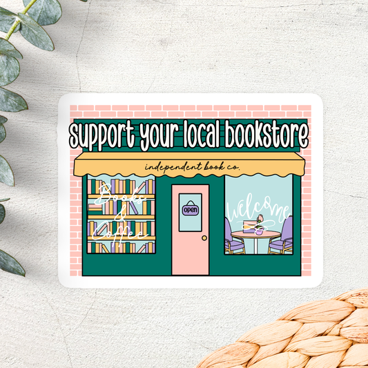 Sticker: Support Your Local Bookstore