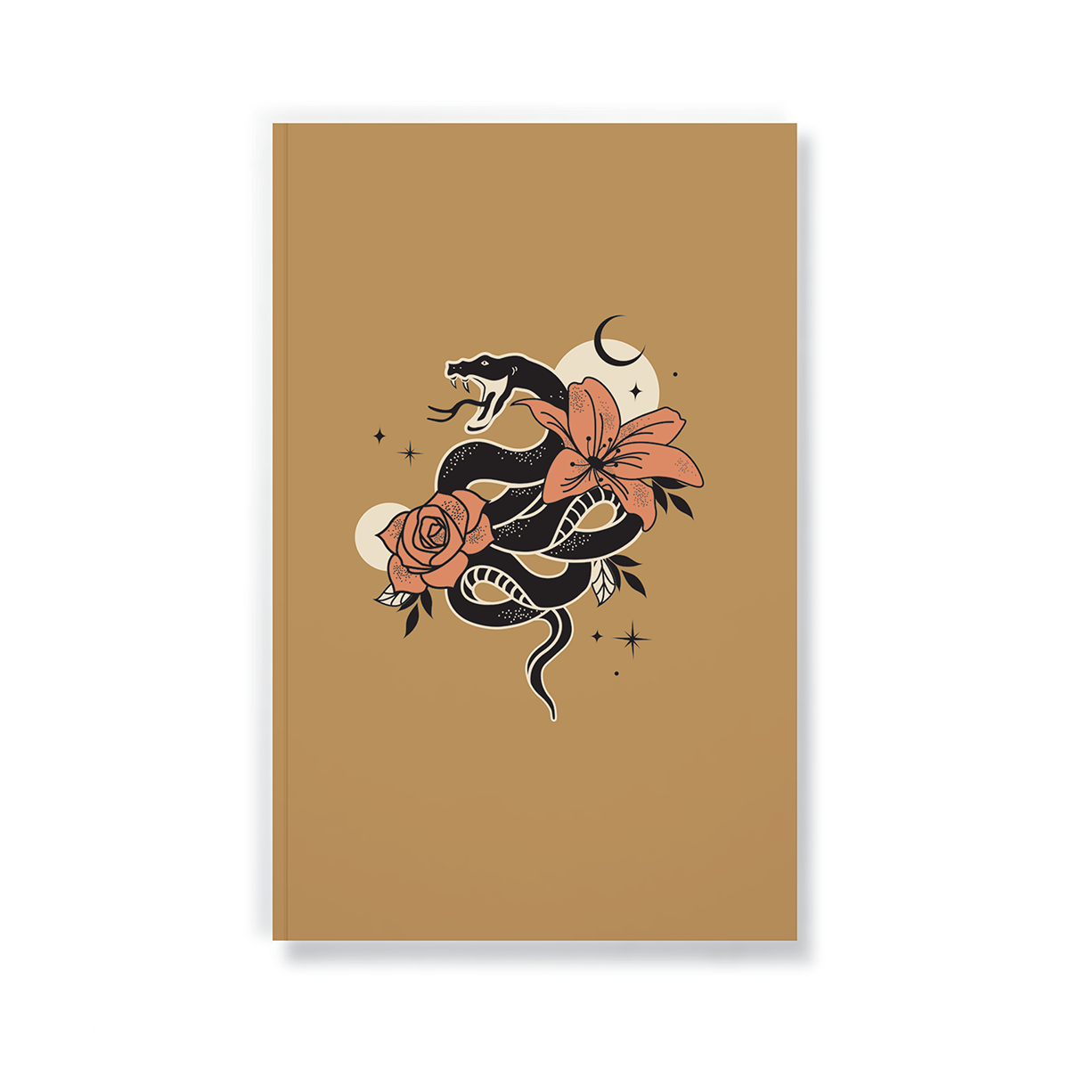 Snake in the Flowers Layflat Notebook