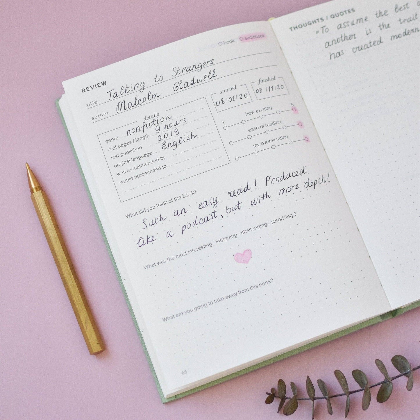 Reading Journal (Original): Green