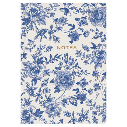 Blue Floral Notes Journal - Home Decor