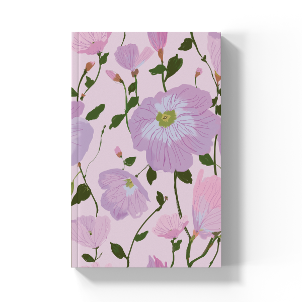Pink Purple Flowers Classic Layflat Notebook Journal
