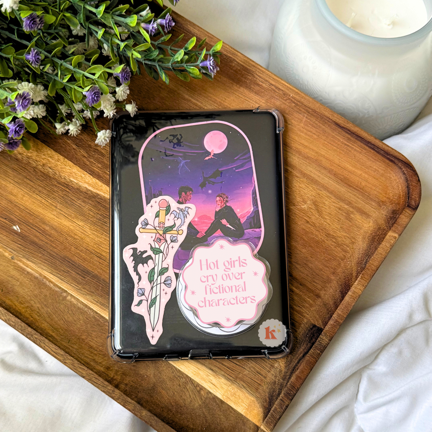 Kindle Grip - Hot Girls Cry Over Fictional Characters (Magsafe)