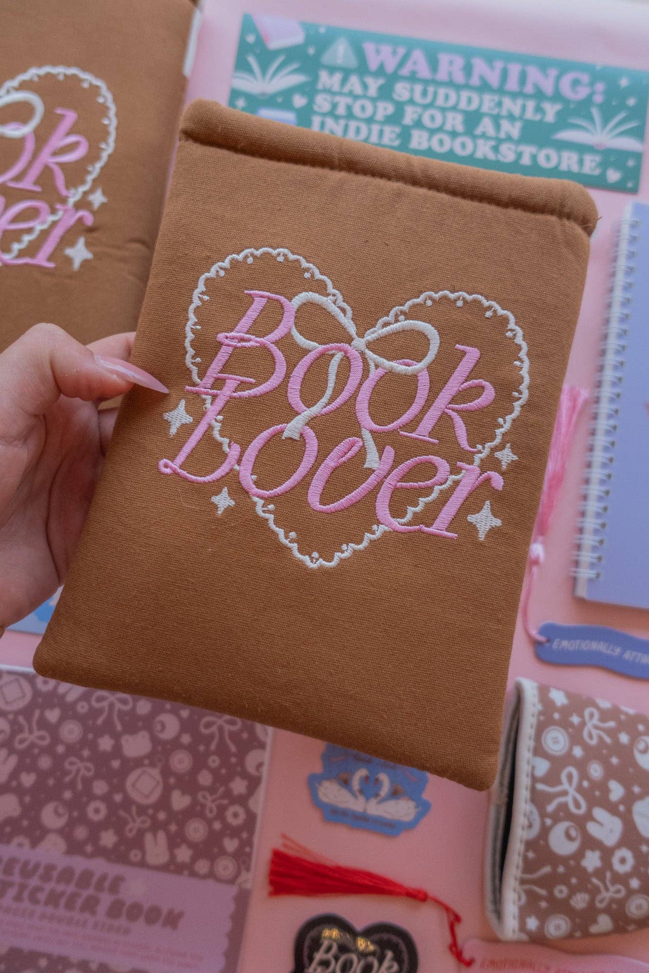 Book Lover Embroidered Book/Kindle Sleeve: Kindle Sleeve