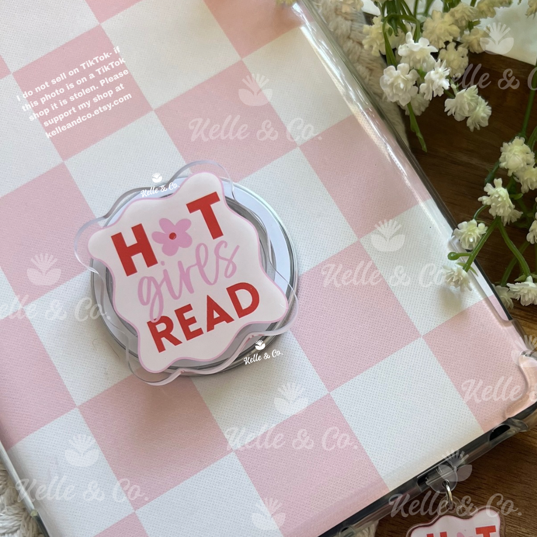 Kindle Grip - Pink Hot Girls Read (Magsafe)