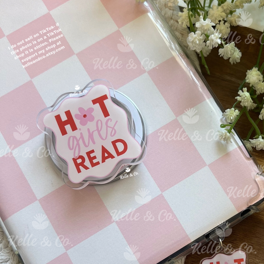 Kindle Grip - Pink Hot Girls Read (Magsafe)