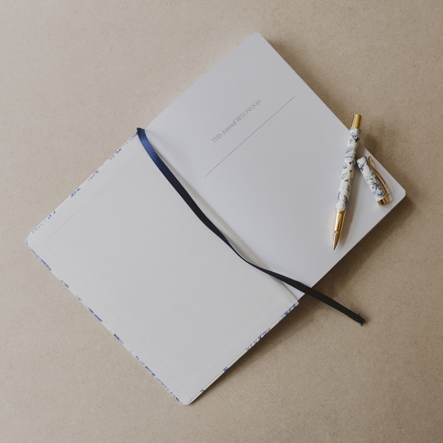 Blue Floral Notes Journal - Home Decor