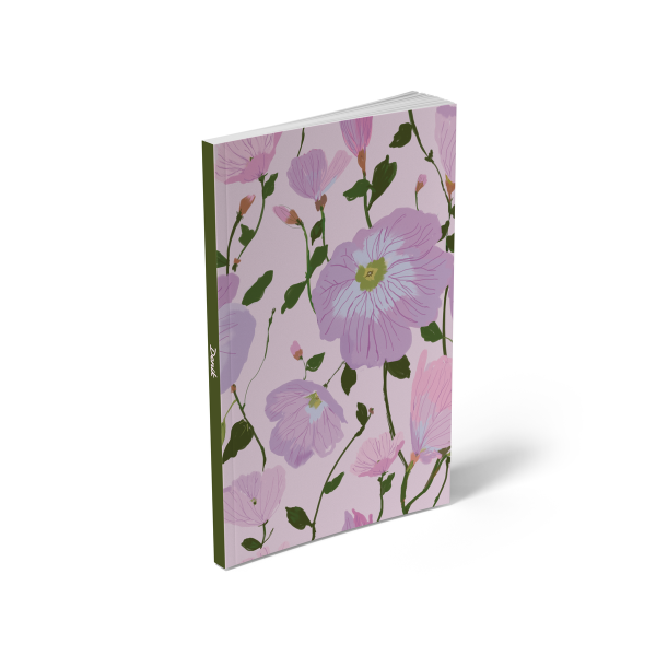 Pink Purple Flowers Classic Layflat Notebook Journal