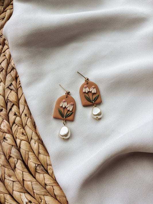 Arch Floral Earrings, Fall Earrings, Cottagecore