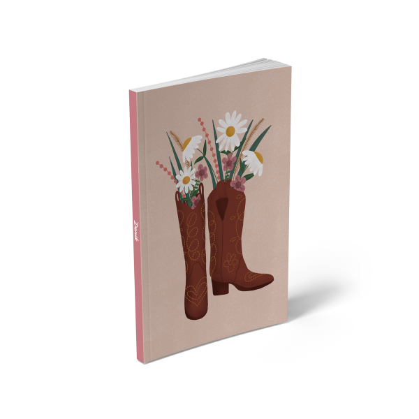 Boots & Flowers Soft Touch Classic Layflat Notebook Journal
