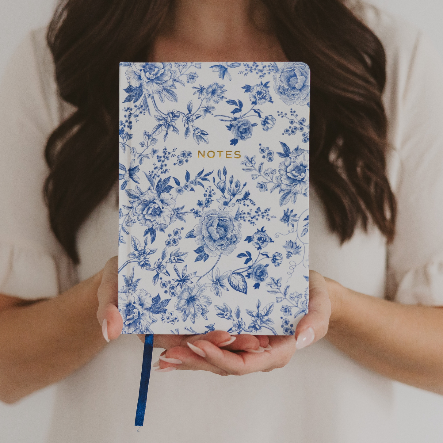 Blue Floral Notes Journal - Home Decor